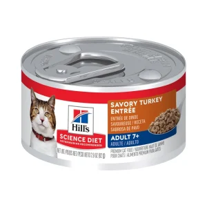 1 Lata Hill's Science Diet Adult Senior Alimento Húmedo para Gatos Senior Sabor Pavo 82 g